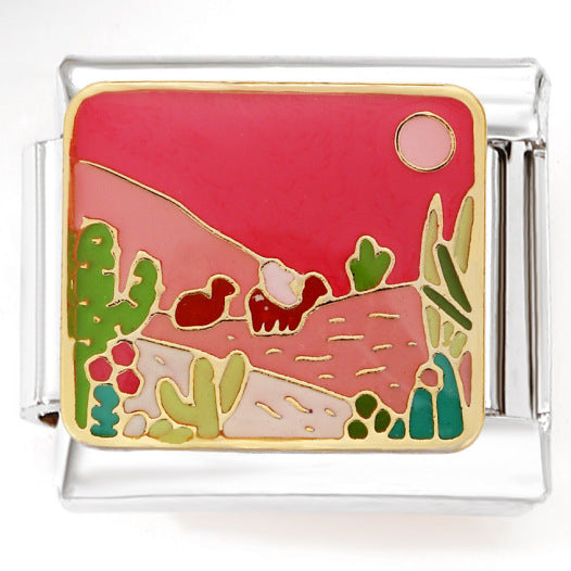 Wholesale Italian charm cartoon character stainless steel modular bracelet