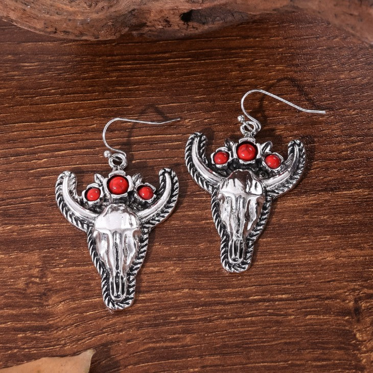 Wholesale Bohemian Vintage Ethnic Style Turquoise Earrings ACC-ES-JunJie003