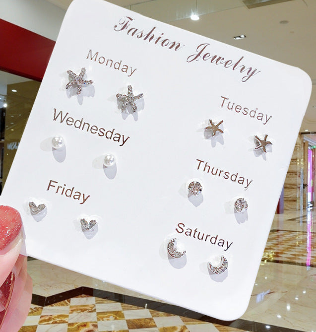 Wholesale European and American Light Luxury Shell Flower Earrings 925 Silver Needle High-grade Earrings Ins Niche Design Elegant Retro Earrings