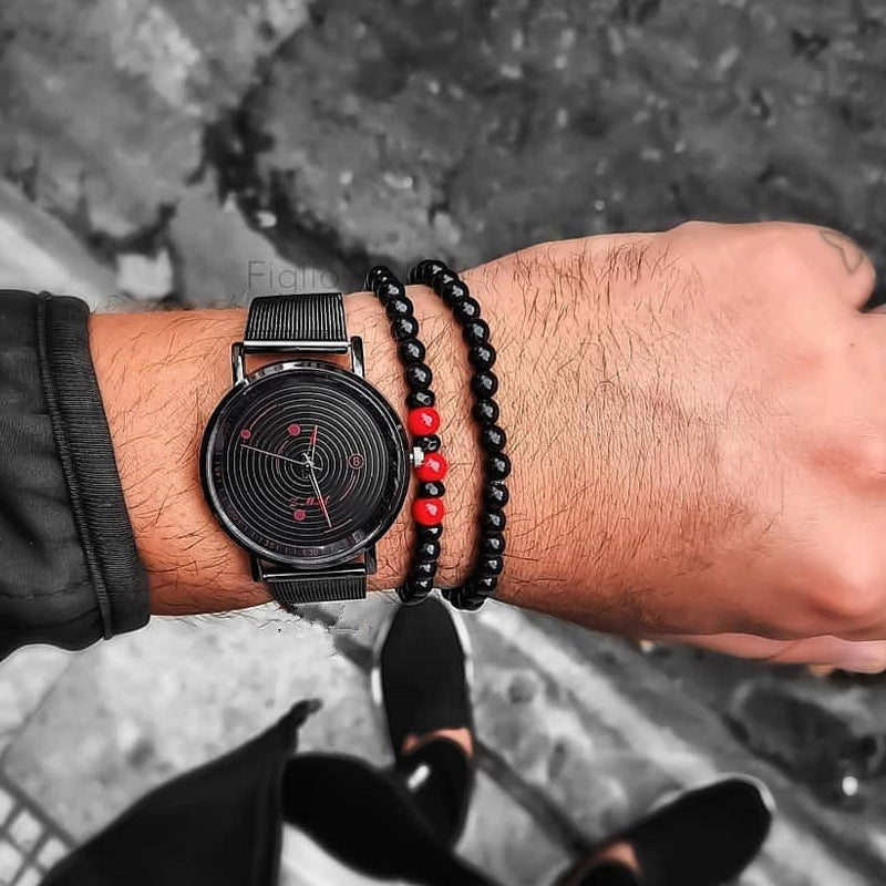 Set di braccialetti lunghi in rame satinato nero all'ingrosso con disco volante con sfere di diamanti in zirconio