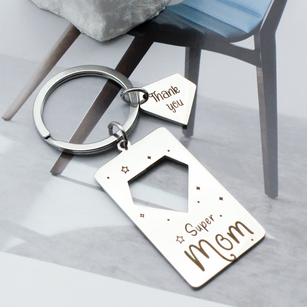 Wholesale Mother' s Day Stainless Steel Keychain