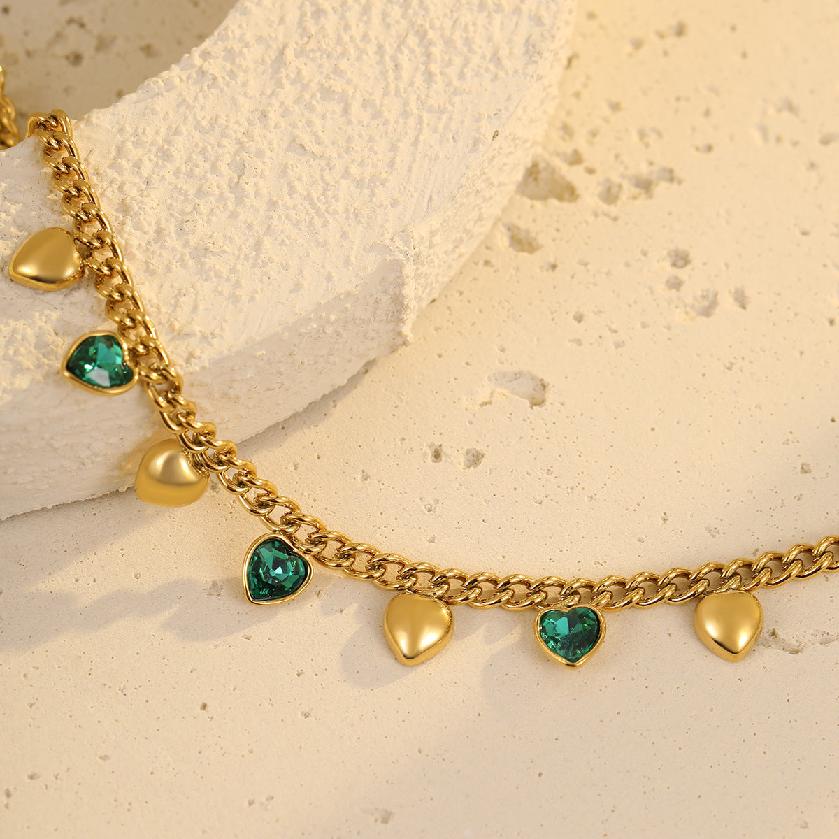 Wholesale stainless steel bracelet color love geometric rhinestone bracelet