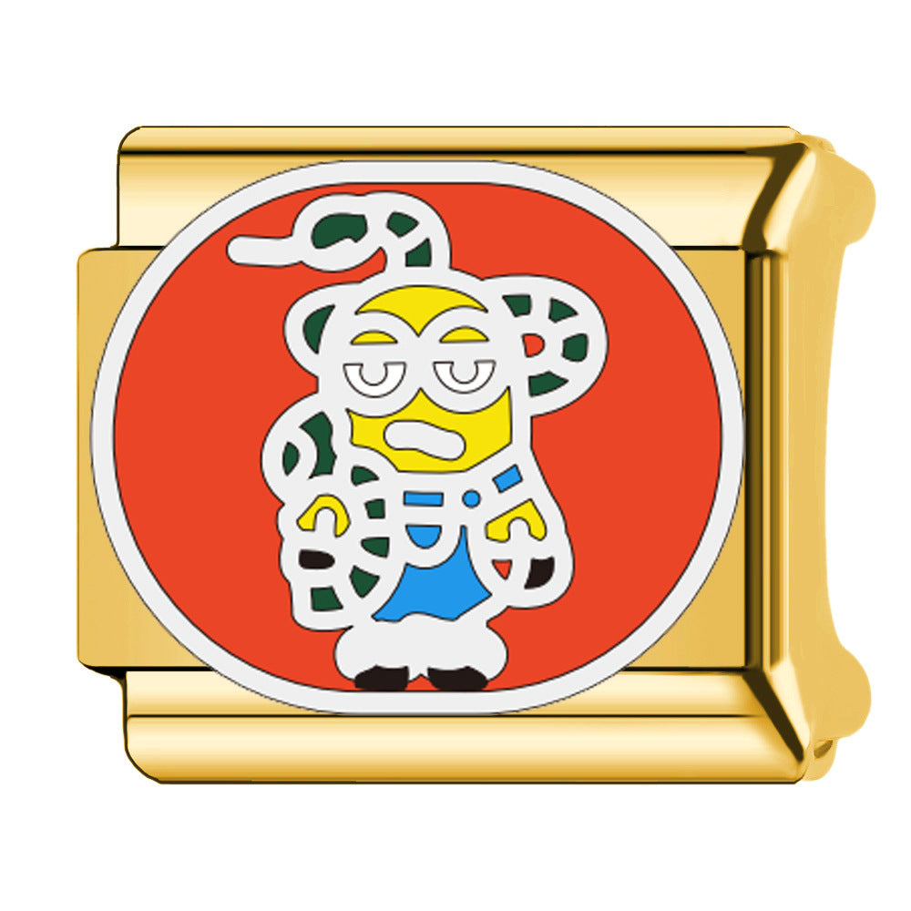 Wholesale Italian Charm Bracelet 9mm DIY  cartoon zodiac Minions elastic Creative Stainless Steel Composable Bracelet