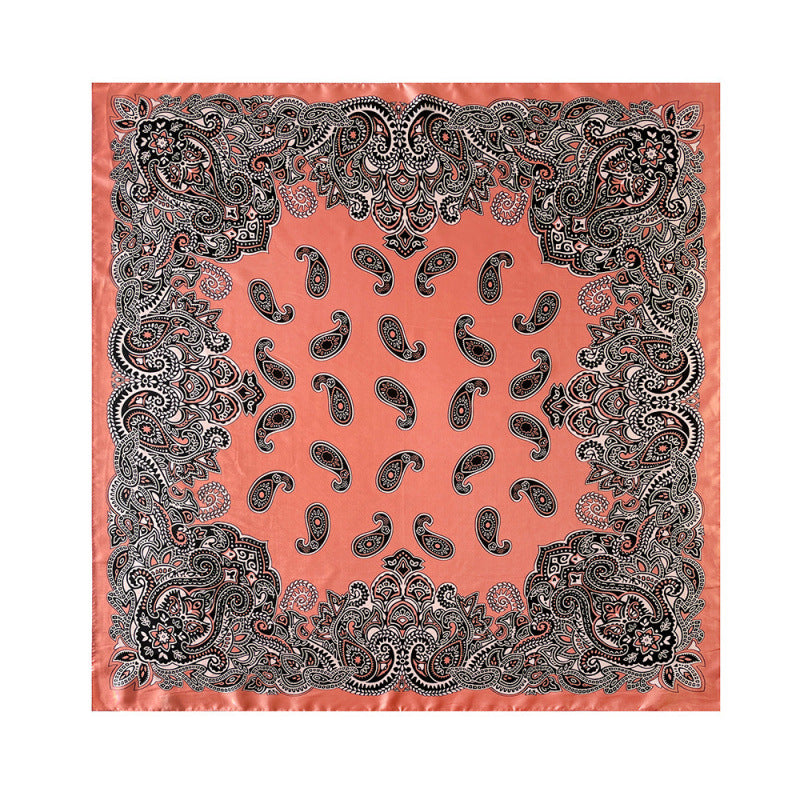 Wholesale Cashew Flower Silk Scarf 90cm Turban Silk Scarf