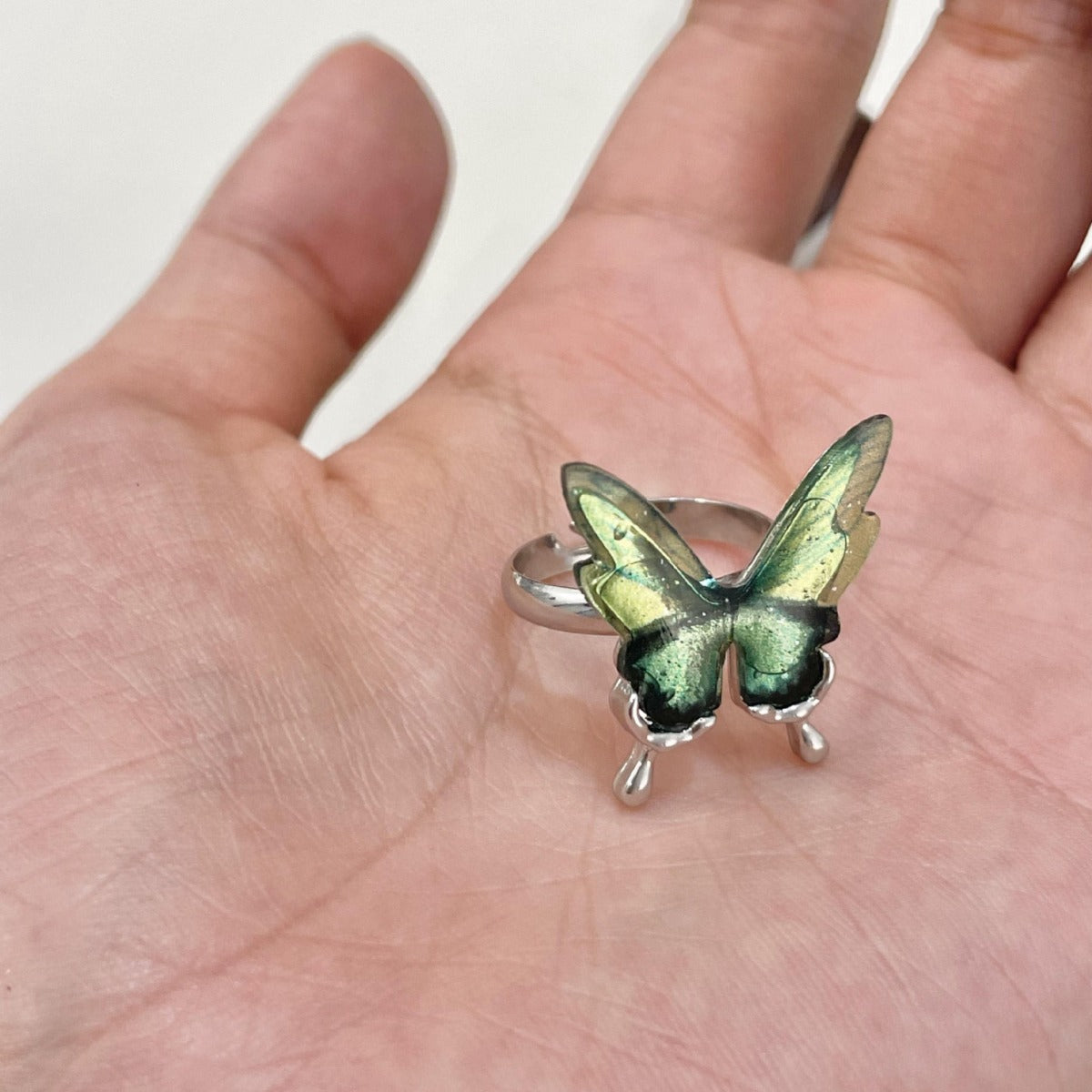 Wholesale Mambo Style Three-dimensional Butterfly Ring