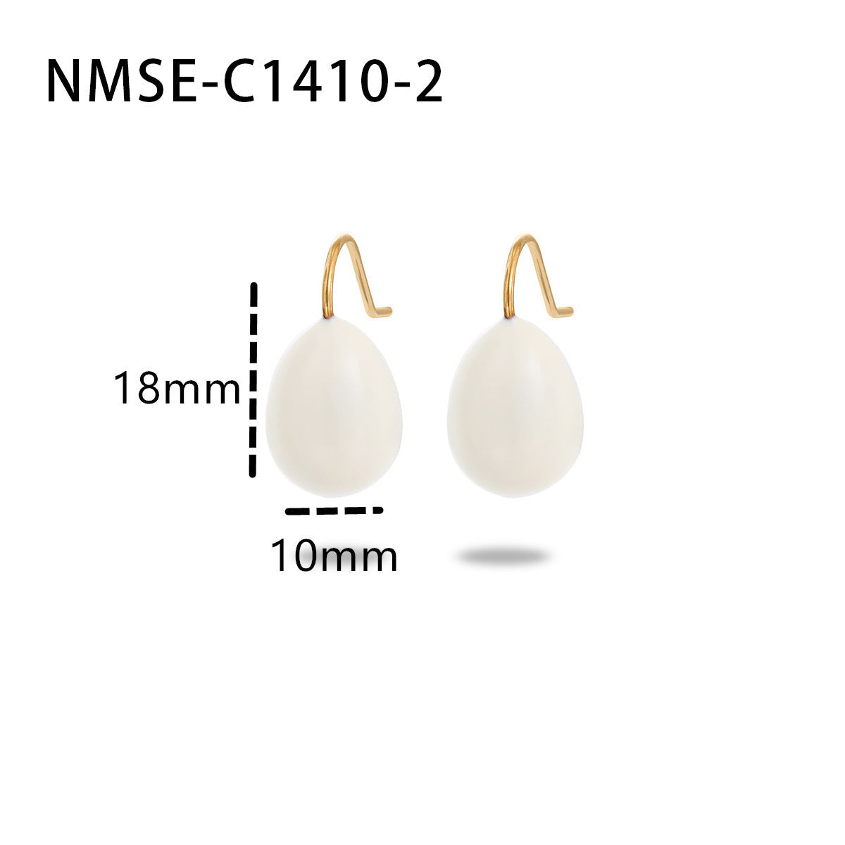 Wholesale Color Oil Drops Bean Stainless Steel Earrings