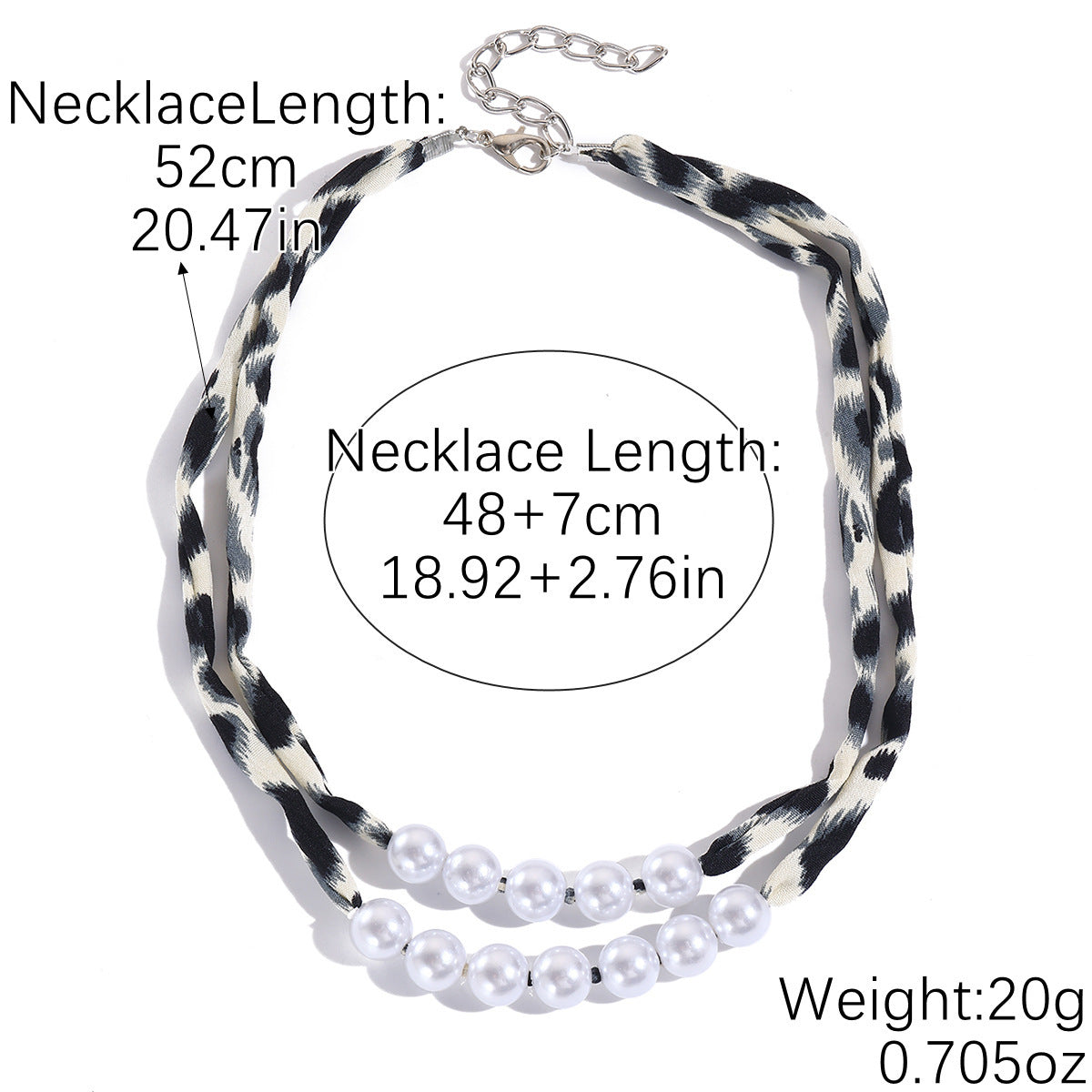 Wholesale Niche Design Leopard Print Necklace Alloy Pendant Retro High-End Silk f Leopard Print Necklace