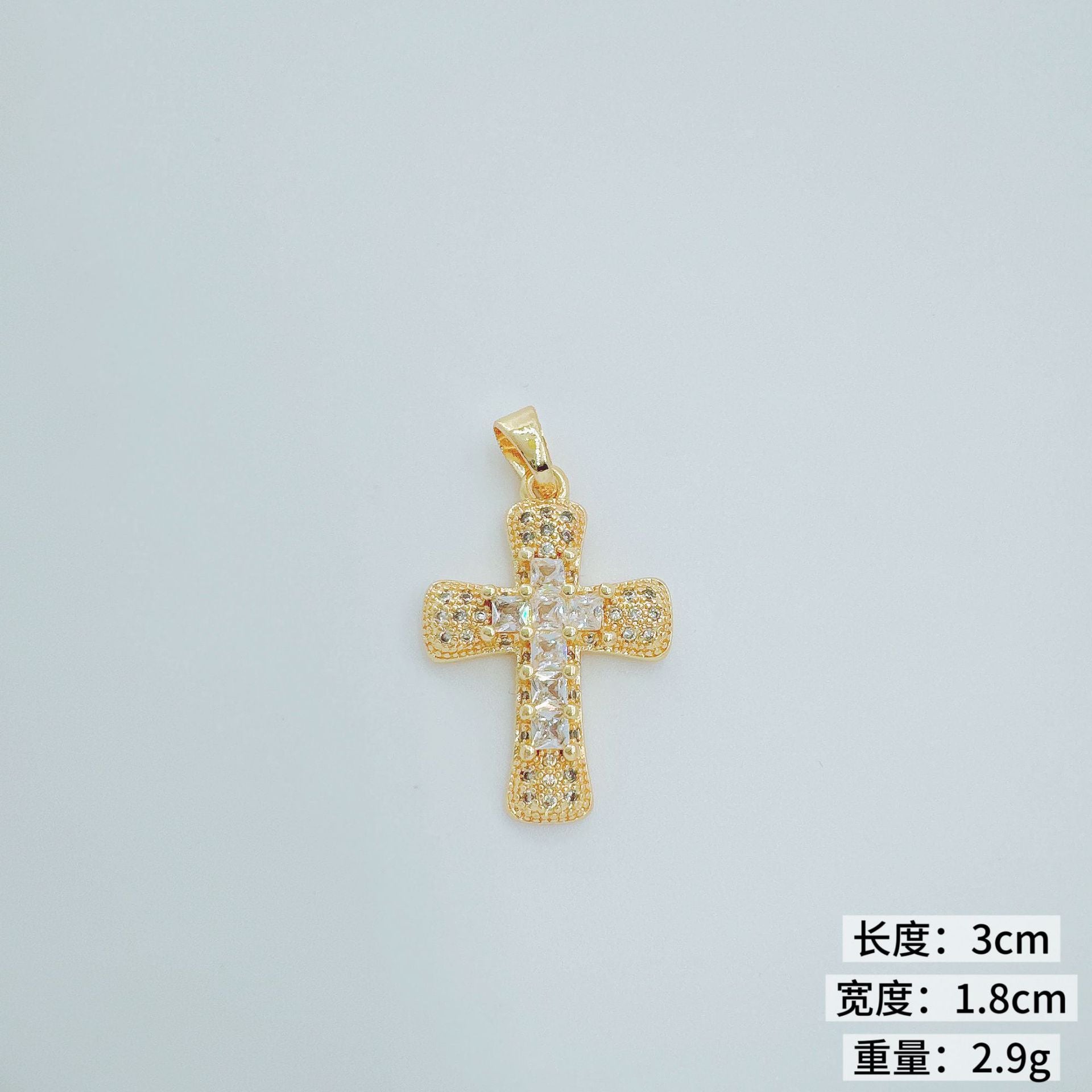 Wholesale Trendy Cross Pendant Necklace Copper Electroplate Jewelry Accessory