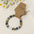 Wholesale volcanic stone beaded kraft paper elastic  bracelet