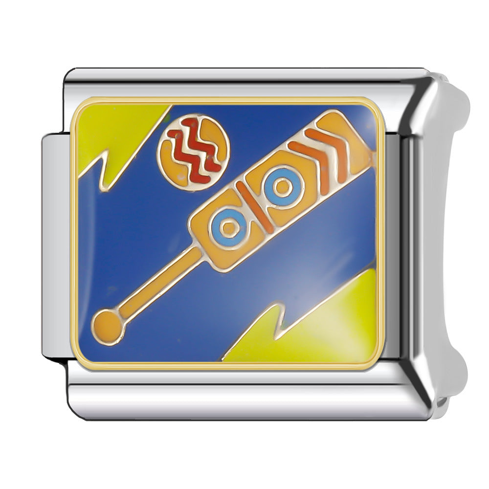 Wholesale Italian Charm Bracelet 9mm DIY Splicing Stainless Steel Holiday Tourism Landmark Composable Bracelet