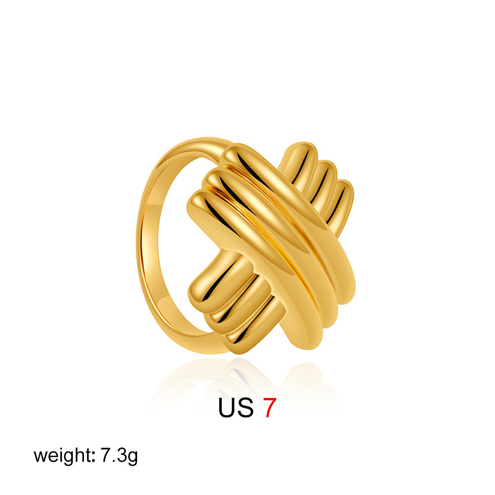 Wholesale 18K gold conch exaggerated opening ring