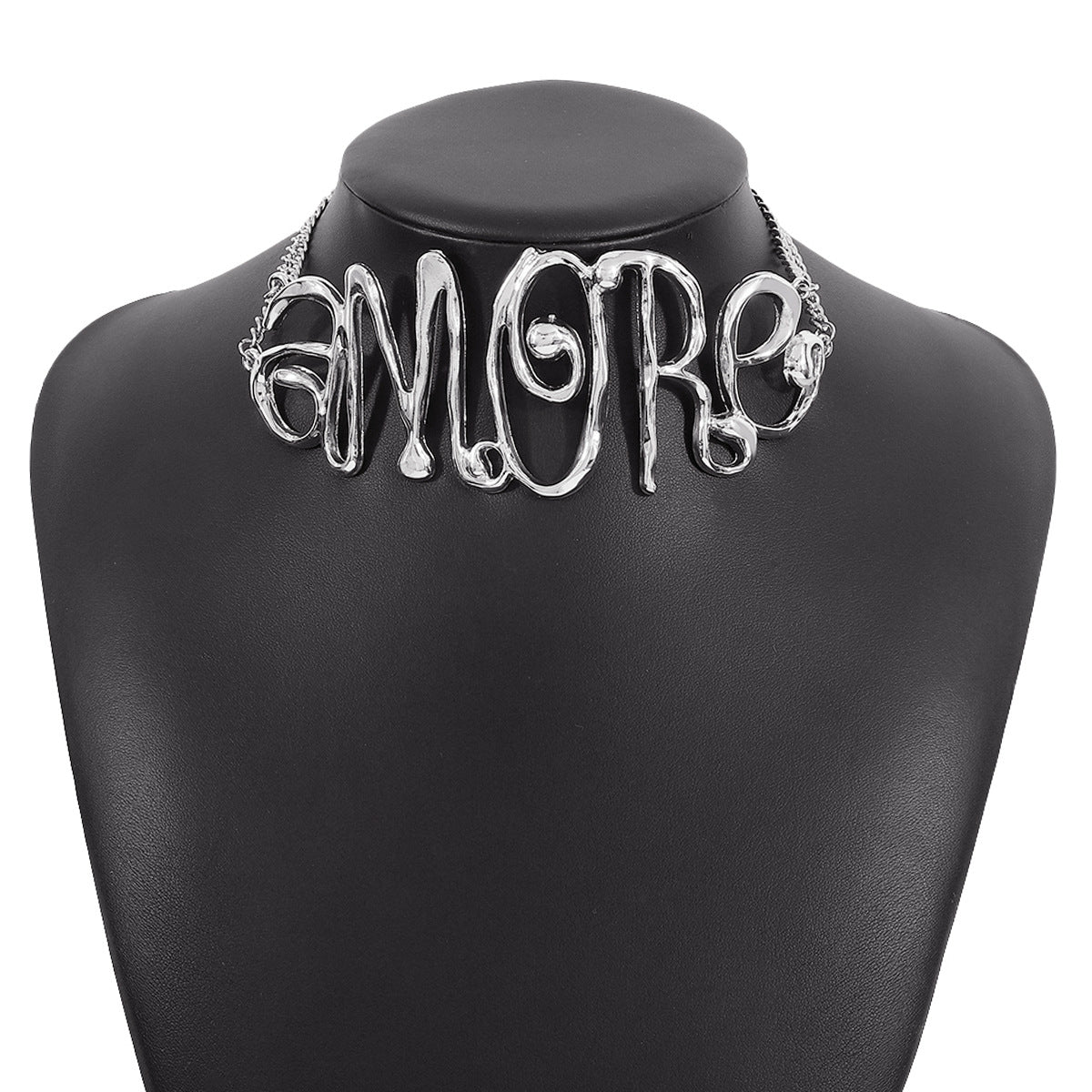 Wholesale exaggerated letters cool whisper retro necklace