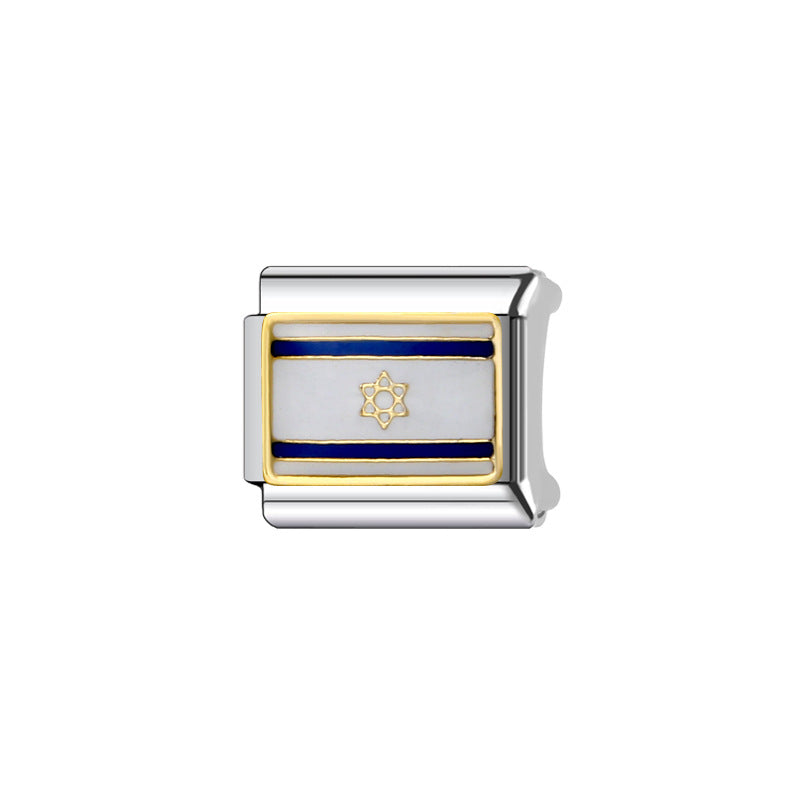 Wholesale Italian Charm Bracelet 9mm DIY Splicing Removable Creative Pattern Stainless Steel Composable Bracelet