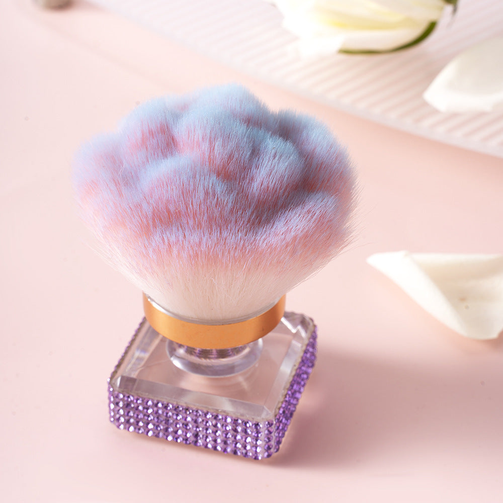 Wholesale Rose Shaped Rhinestone Nail Powder Brush Foundation Brush Makeup Brush Beauty Tools ACC-MB-ZhiYa001