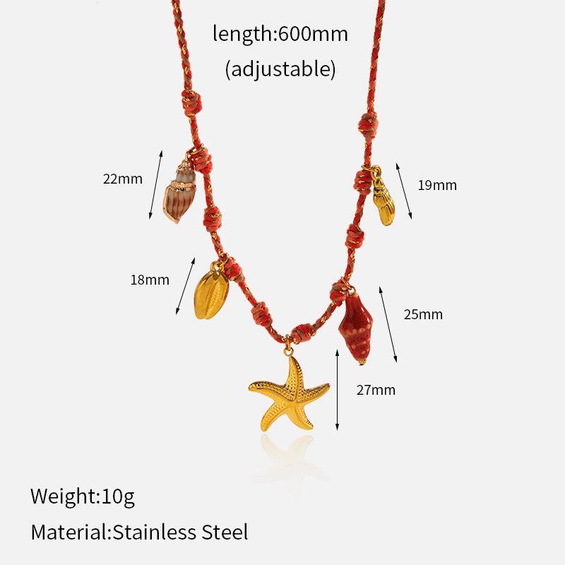 Wholesale dopamine woven stainless steel necklace