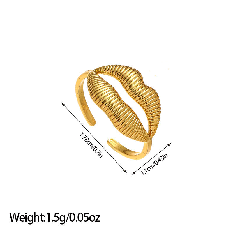 Wholesale European and American Amazon Cross-Border Popular Cross-Shaped Stainless Steel Ring with a Stylish Design,  Adjustable Open Ring Jewelry