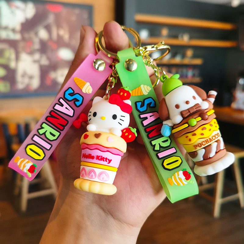 Wholesale Cartoon Cute Silicone Keychains ACCVIP-KC-FanChe001