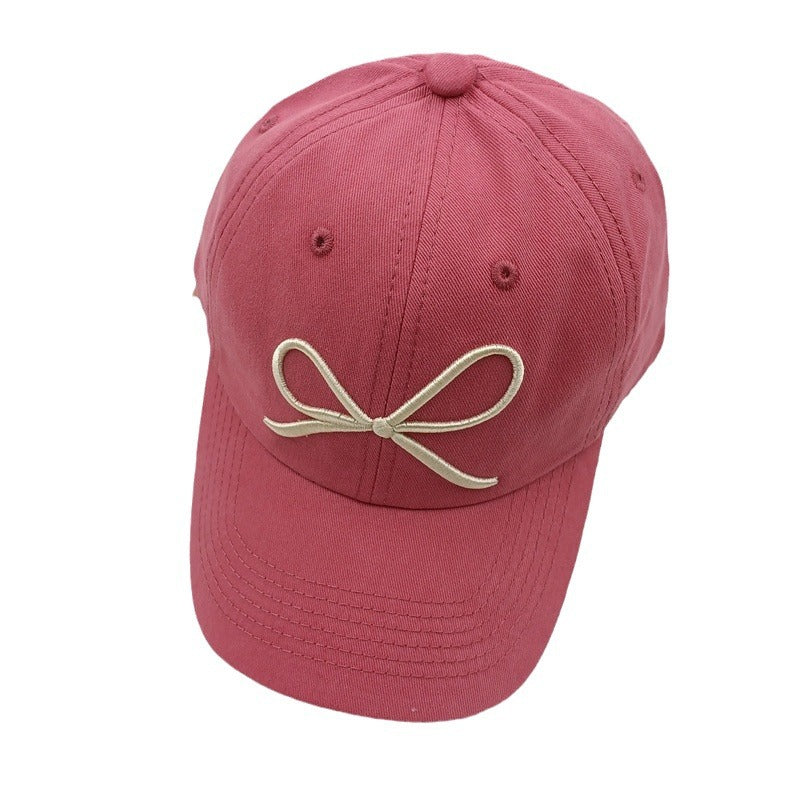 Wholesale Bow Embroidered Peaked Soft Top Baseball Cap ACC-HT-Daod006