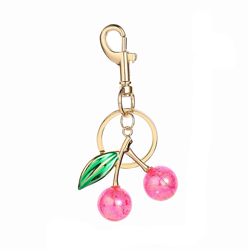 Wholesale Glitter Cherry Keychain