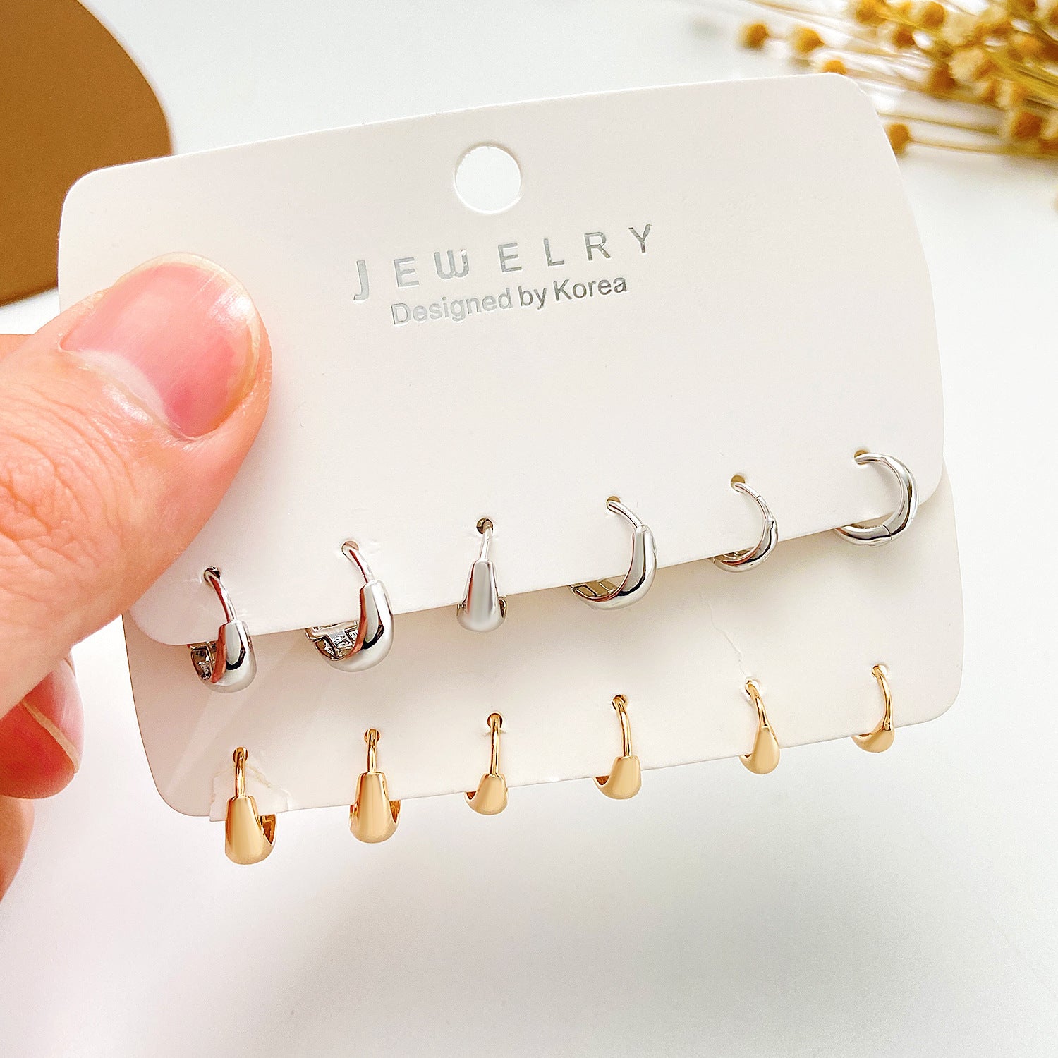 Wholesale Circular alloy punk earrings