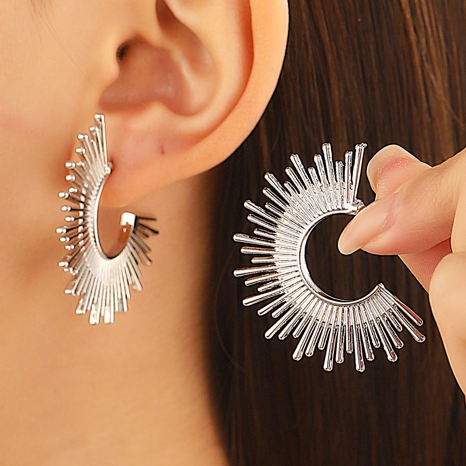 Wholesale Vintage Alloy Sunflower Earrings ACC-ES-MY021