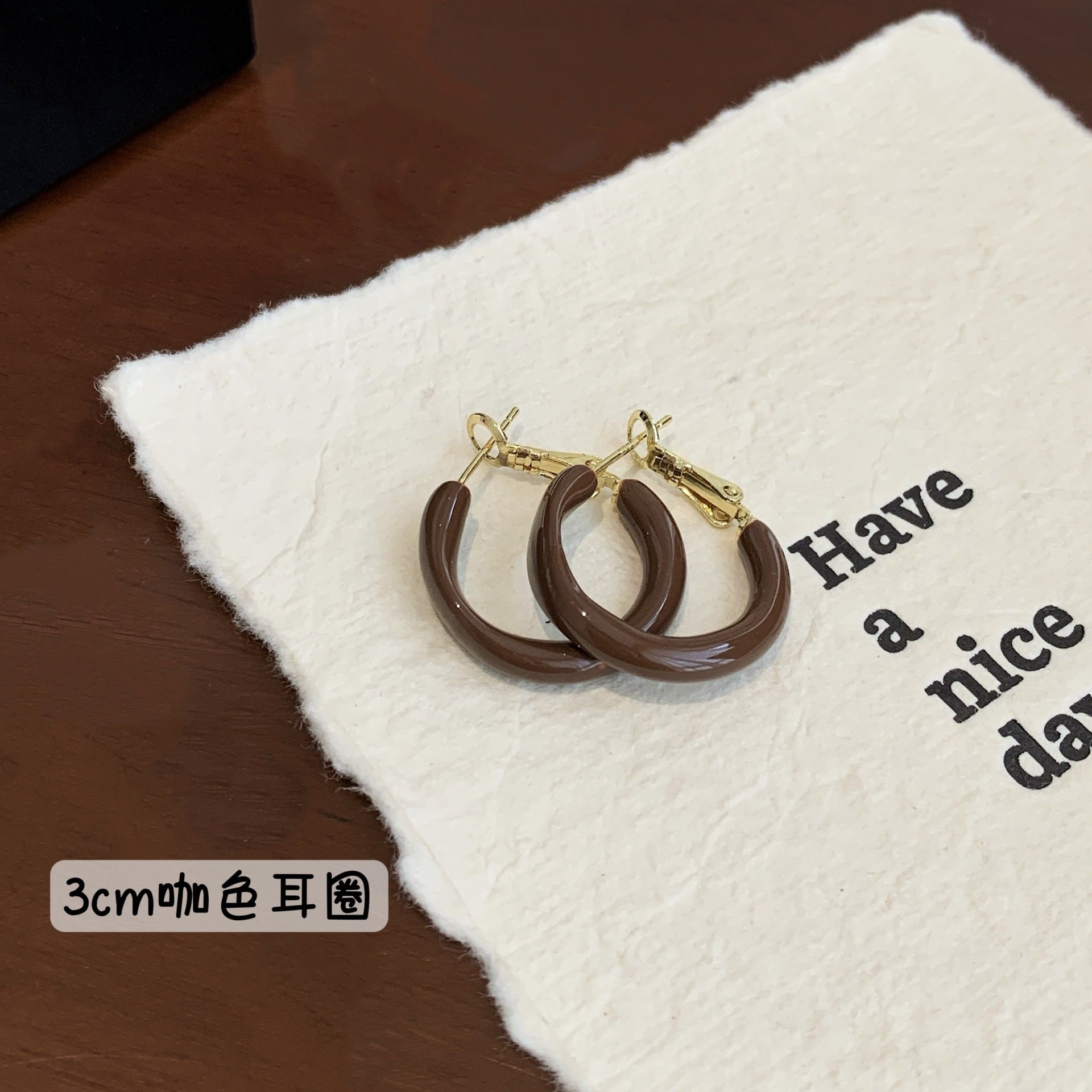 Wholesale retro encora red heart circle large earrings female silver needle