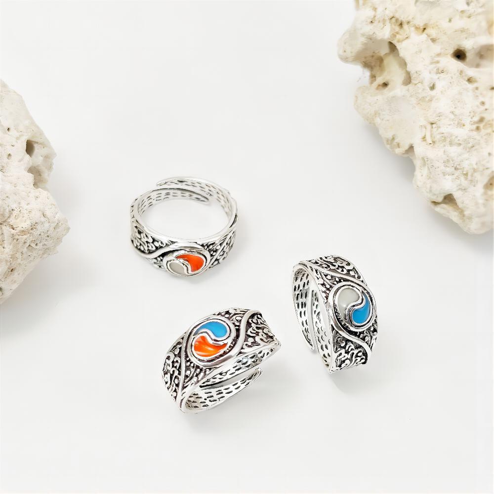 Wholesale  retro luminous open ring