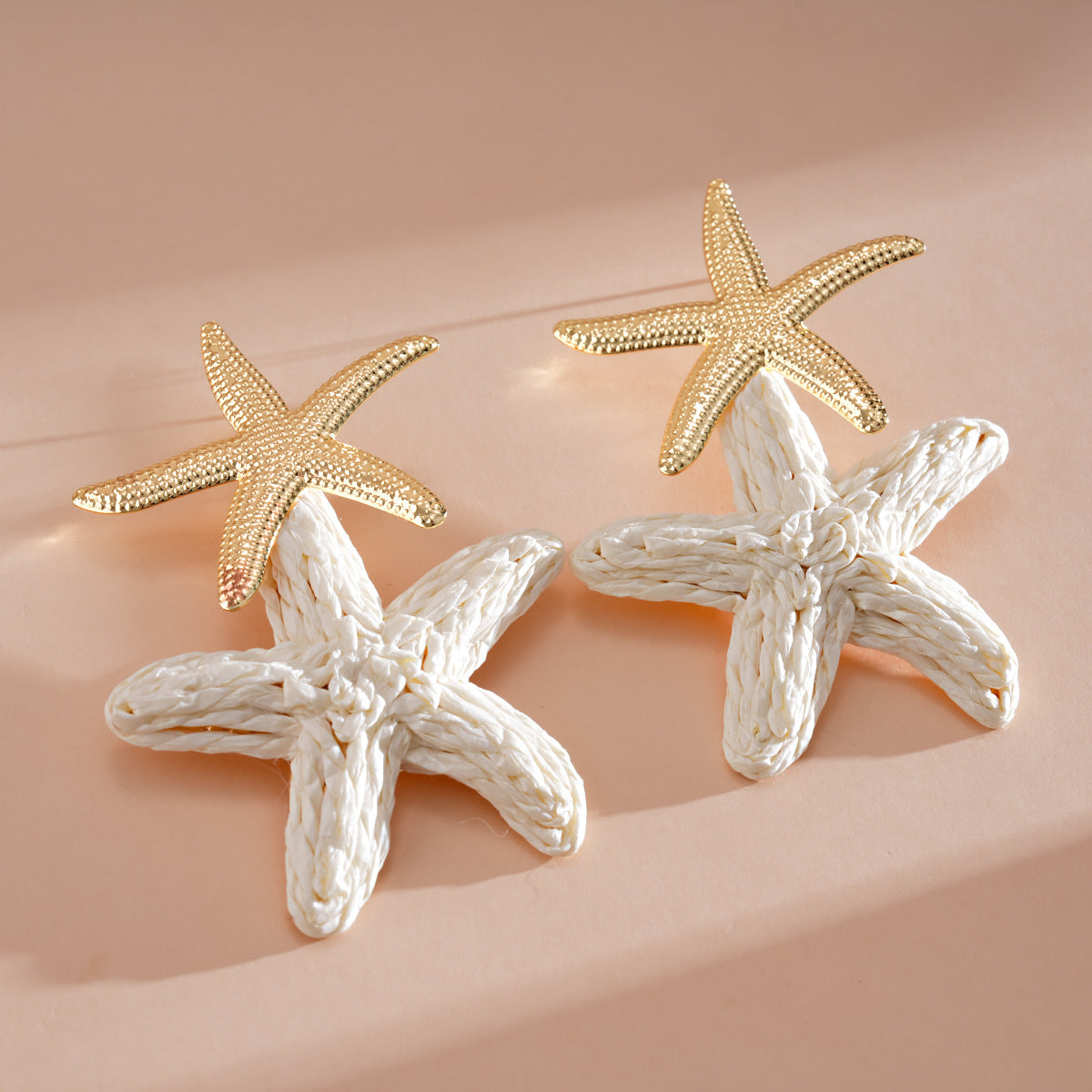 Wholesale Stylish Star Shape Alloy Earrings,  Silver Needle Finish,  Everyday Jewelry Accessory for Resale