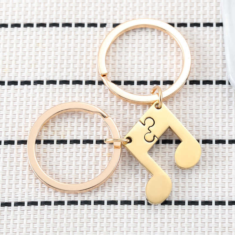 Wholesale Musical Note Stainless Steel Keychains ACC-KC-JinZhu007