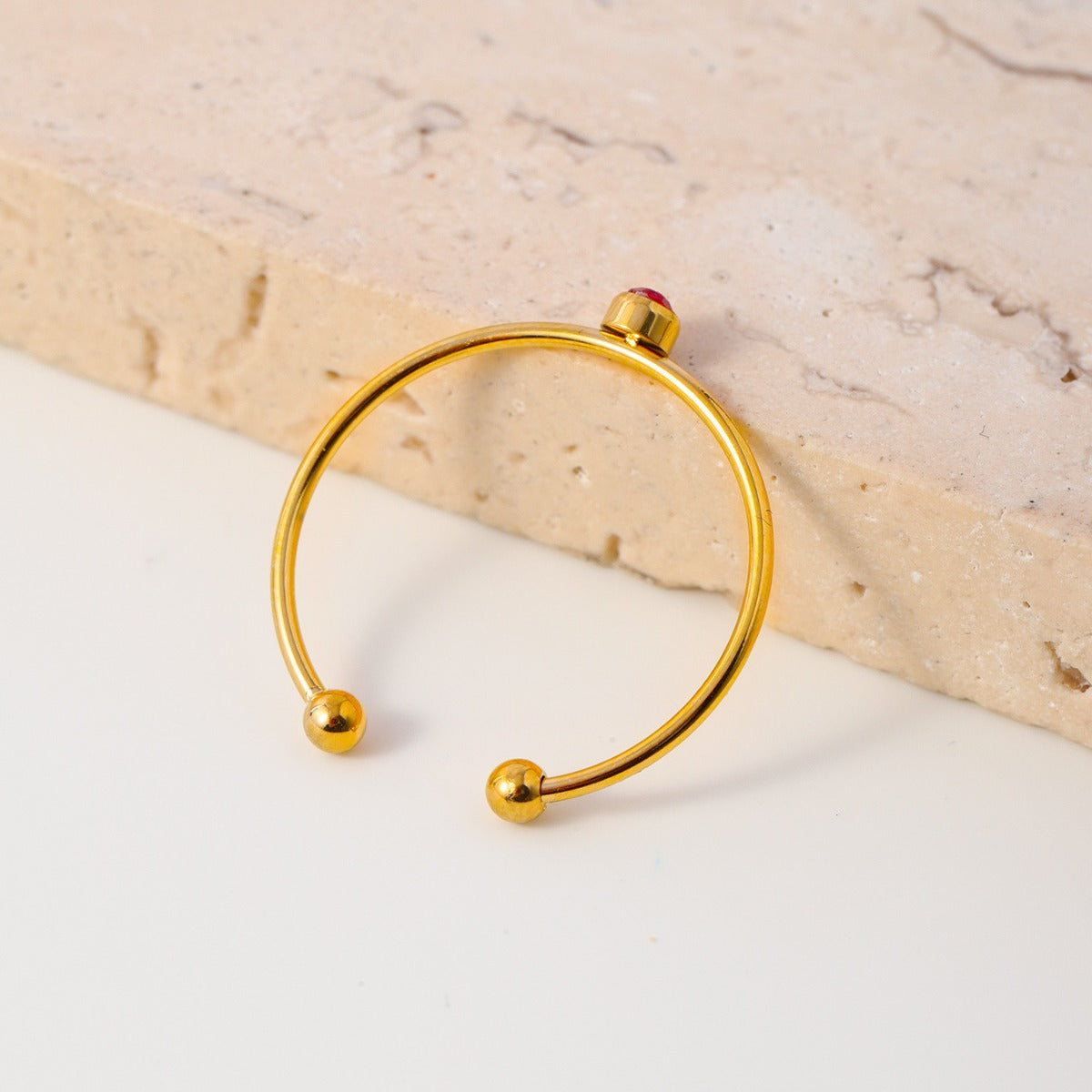 Wholesale Stainless steel round diamond zircon ring