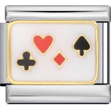 Wholesale 10pcs Italian Charm Bracelet 9mm DIY Splicing Removable Playing Card Series Stainless Steel Composable Bracelet