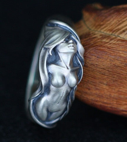 Wholesale  creative exaggerated nude beauty ring