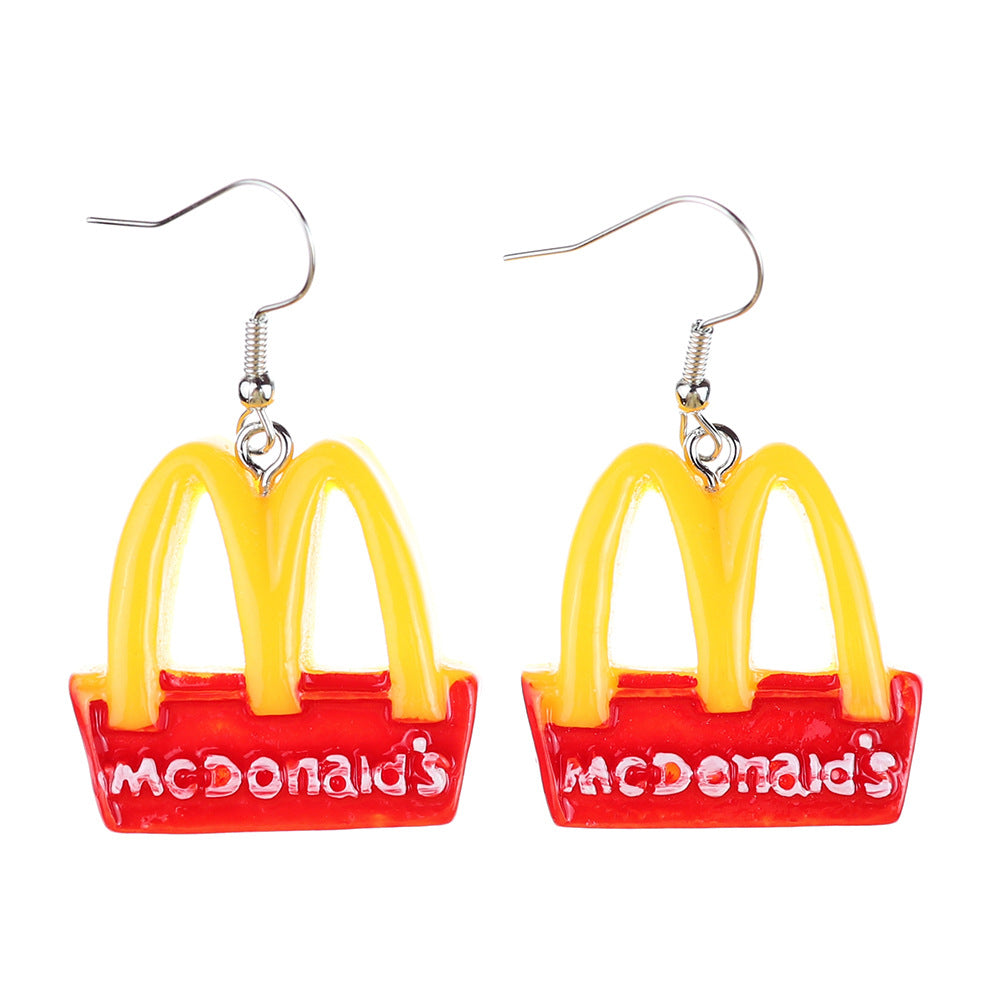 Wholesale  Food Play Earrings Creative  Potato Chips Earrings