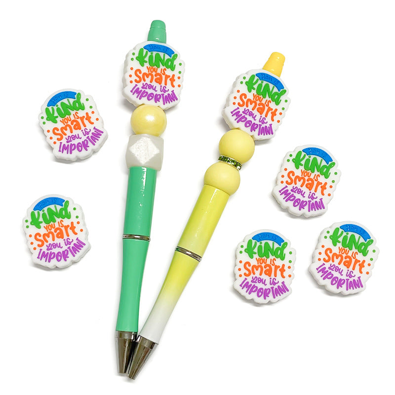 Wholesale 10pcs Colorful English Letters Focal Beads DIY Bead Accessories ACC-BDS-WDX129