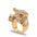Wholesale hip hop stainless steel gold-plated ring