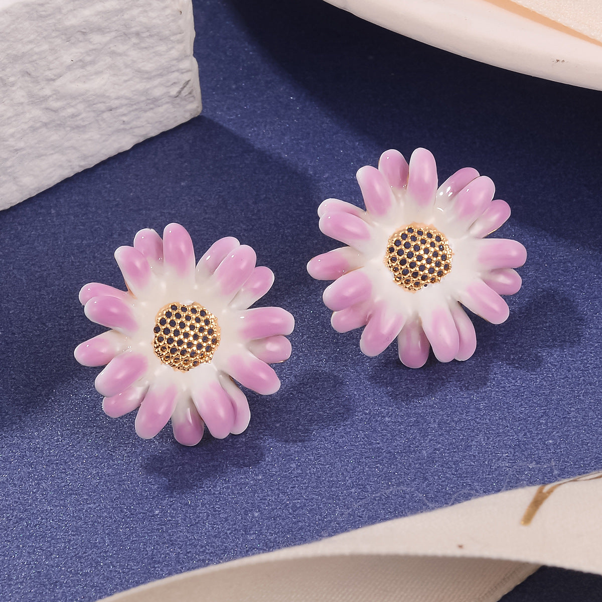 Wholesale Retro Exquisite Enamel Oil Drop Oil Painting Earrings