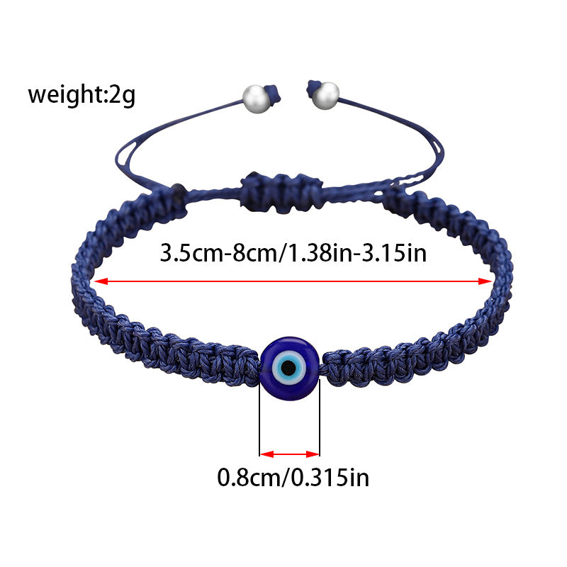 Wholesale Evil Eye Colorful Handwoven Bracelet Beach Vacation Unisex Couple Trendy Jewelry Accessory