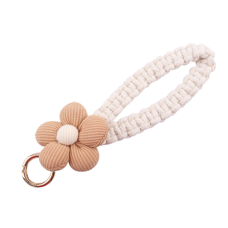 Wholesale Floral Cotton Hand-woven Lanyard Keychain ACC-KC-GuangTian085