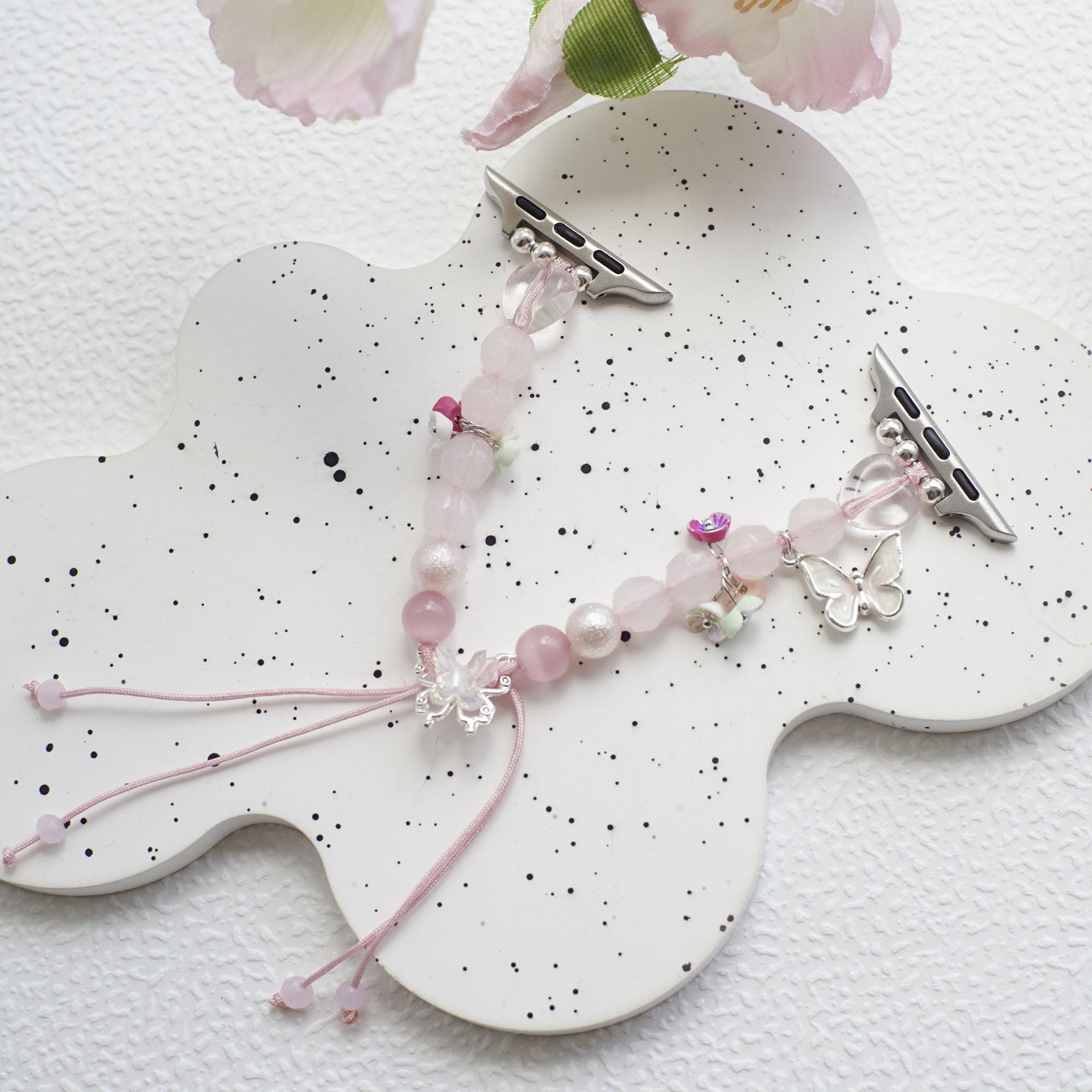 Wholesale Sweet Handmade Beaded Butterfly Heart Adjustable Bracelet