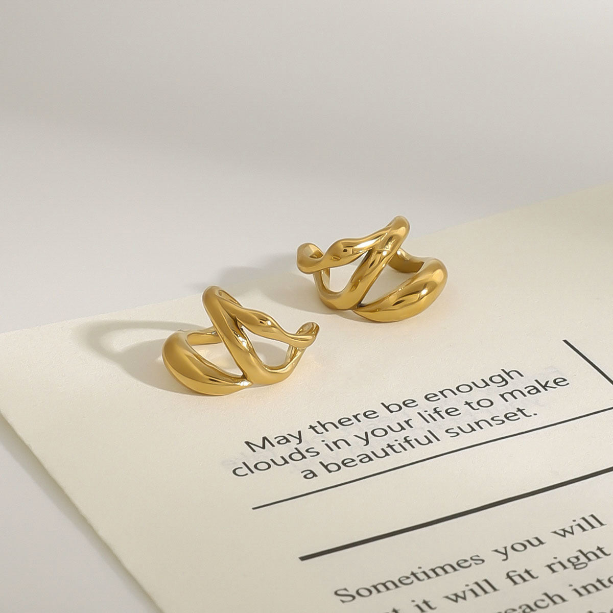 Wholesale stainless steel earrings  light luxury non-hole ear clip