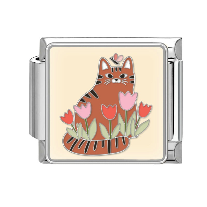 Wholesale Italian Charm Bracelet 9mm DIY Splicing Cartoon Pet Series Stainless Steel Composable Bracelet