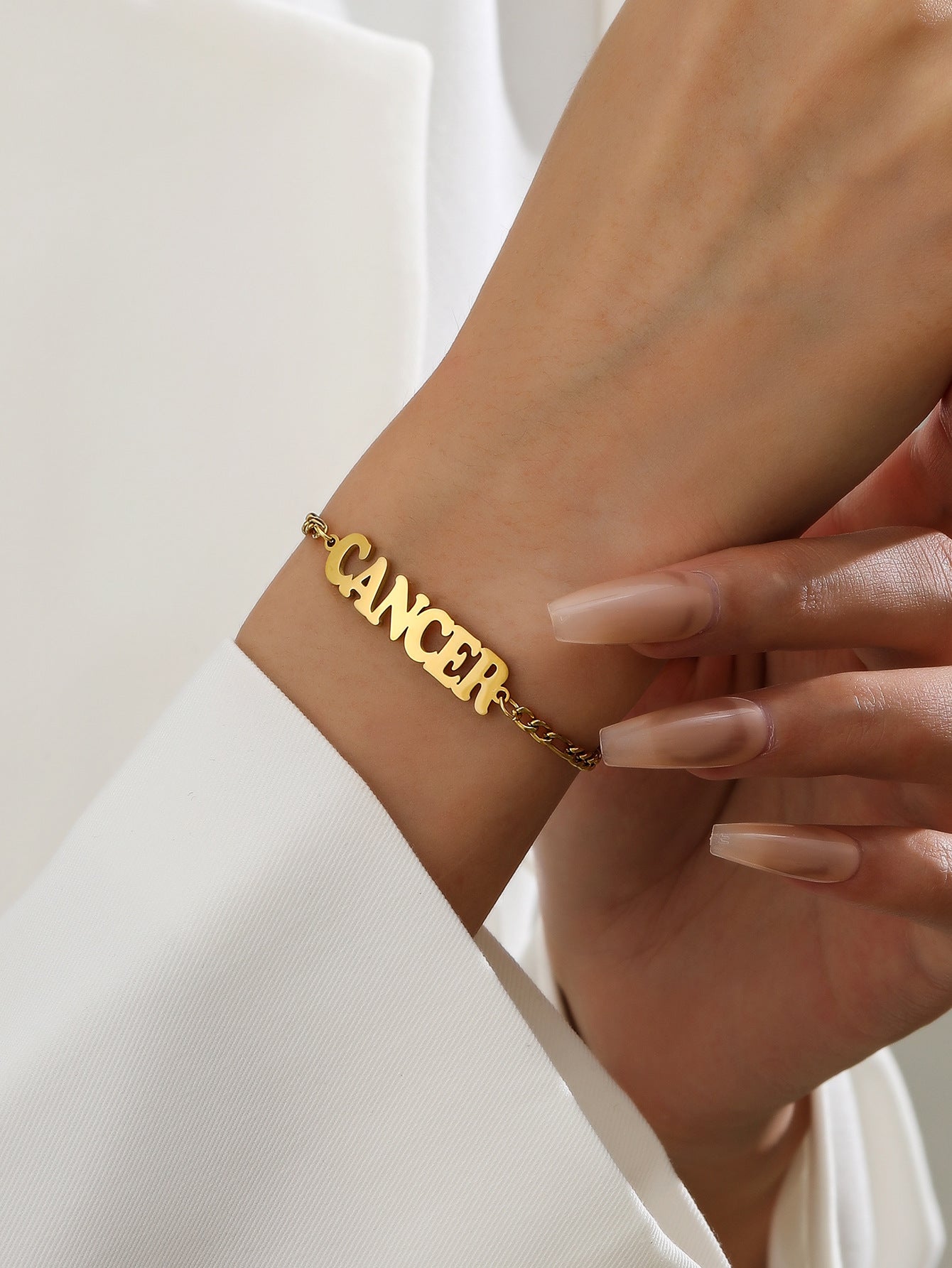 Wholesale Electroplated Alloy Zodiac Letter Bracelet Women S Contion Gift Jewelry Accessory
