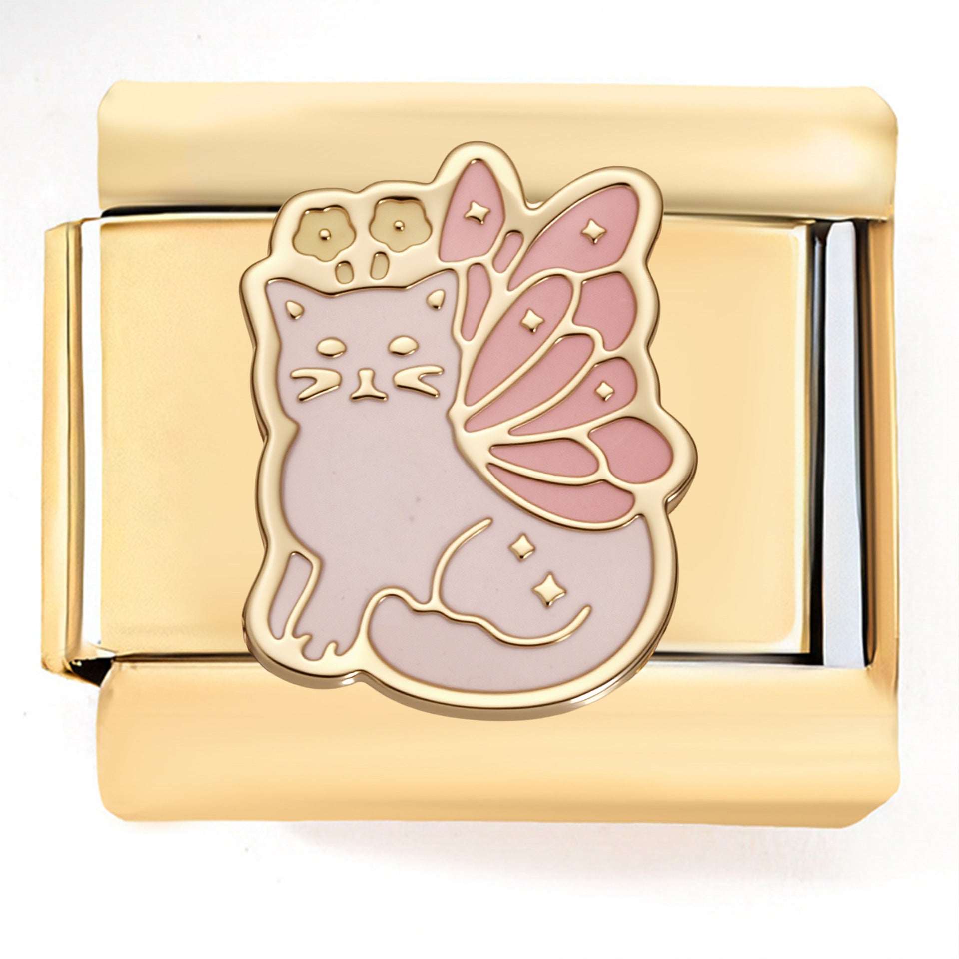 Wholesale  Italian Charm Bracelet 9mm DIY Bumblebee   Creative Stainless Steel Composable Bracelet