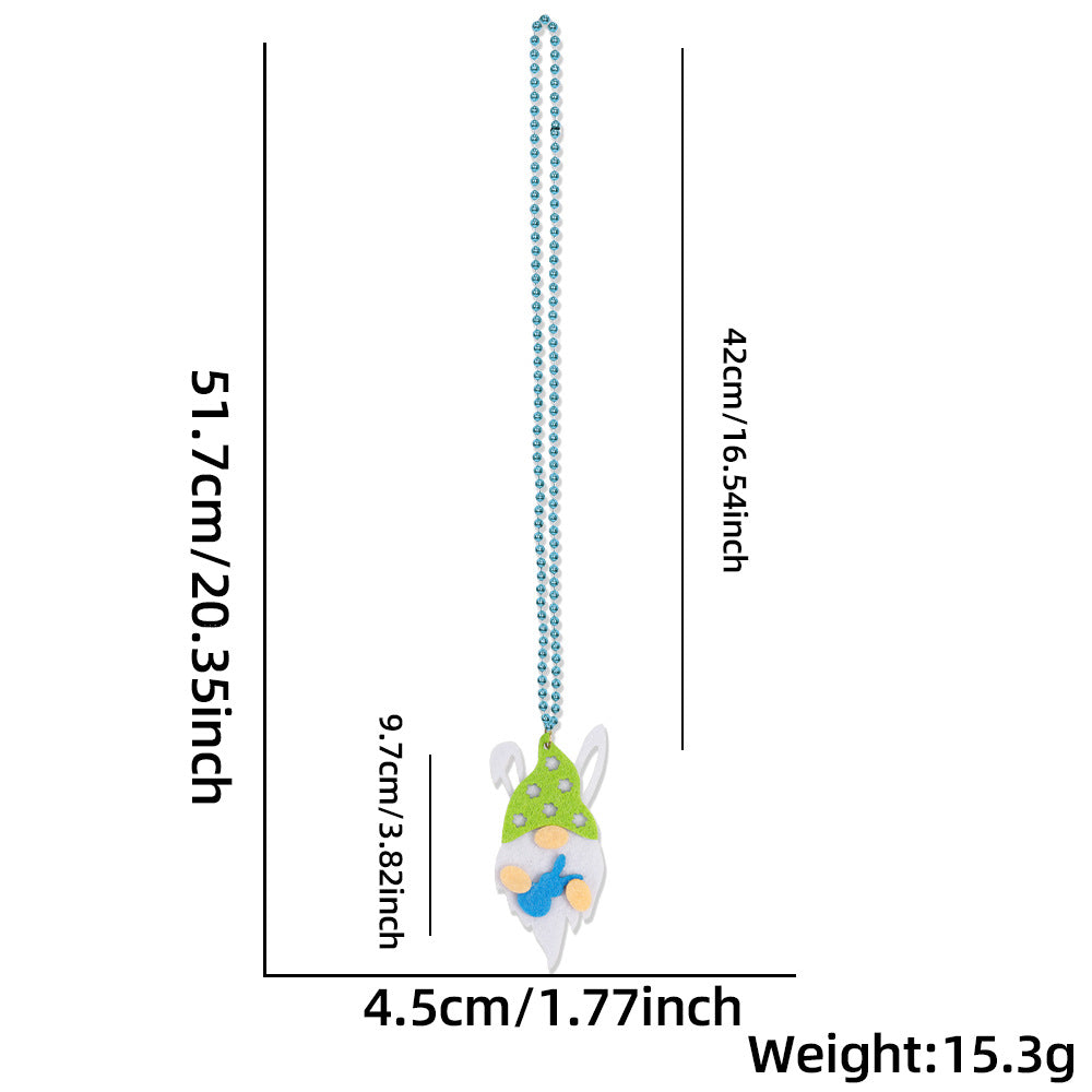 Wholesale  Easter necklace Spring family party photo decorations rabbit egg party electroplating bead chain