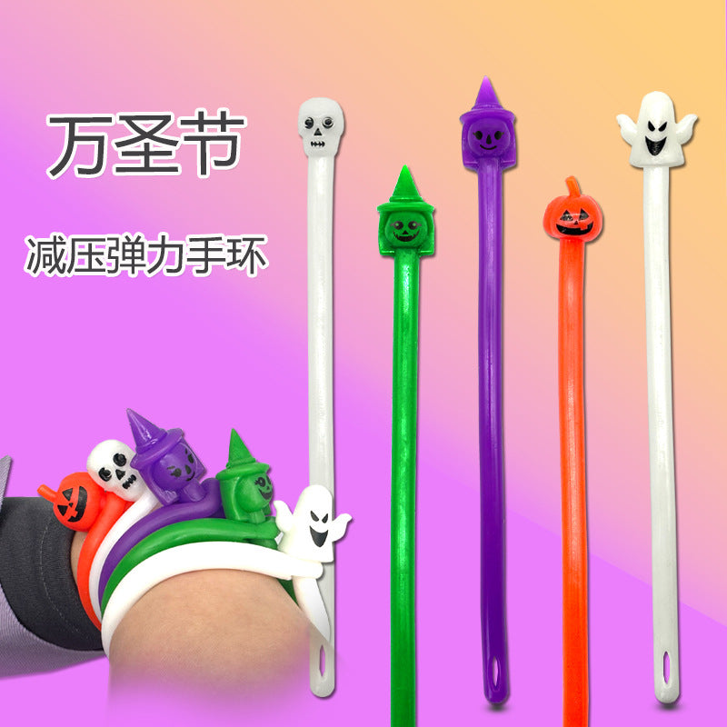 Wholesale  special tpr soft rubber venting and decompression bracelet elastic rope toy