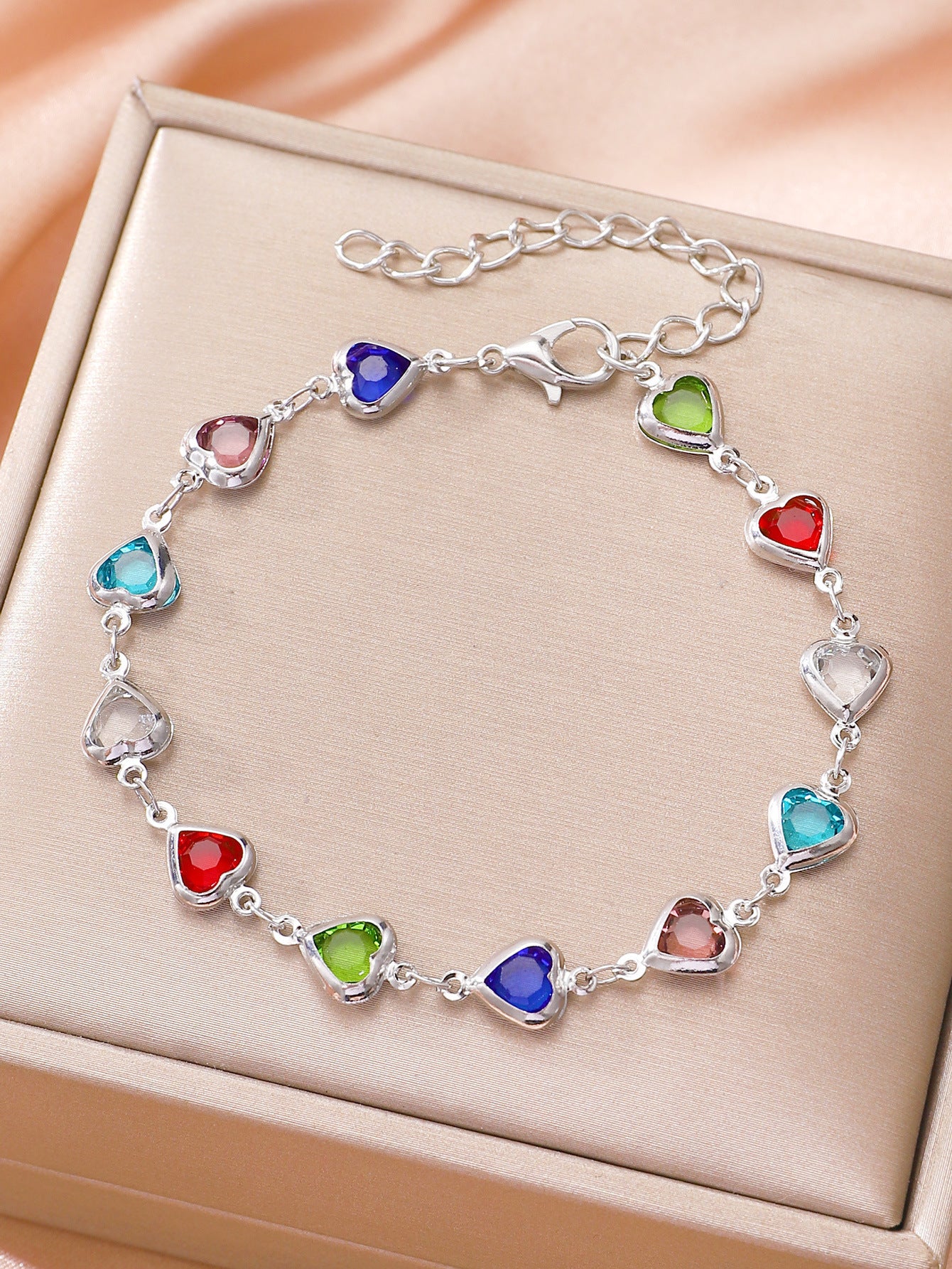 Wholesale Alloy Heart Shaped Bracelet Necklace Set Trendy Ins Style Fashion Jewelry Accessory For Women
