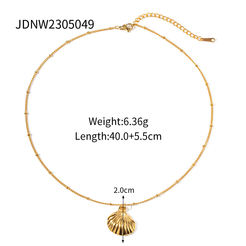 Wholesale Beach Style Shell Stainless Steel Necklace ACC-NE-JD003