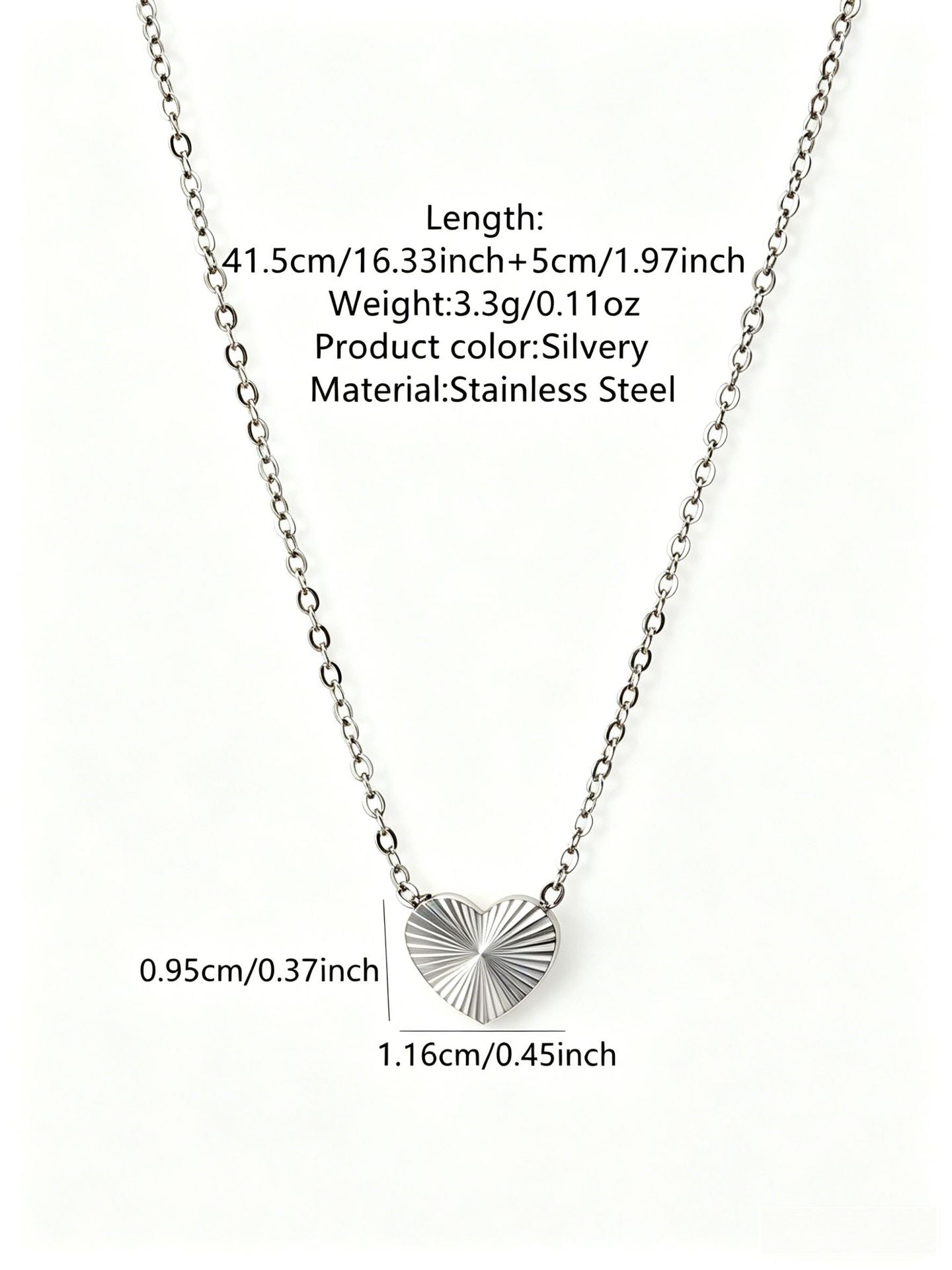 Wholesale Stainless Steel Heart Jewelry Set Earrings Necklace Bracelet for Boutique Resale