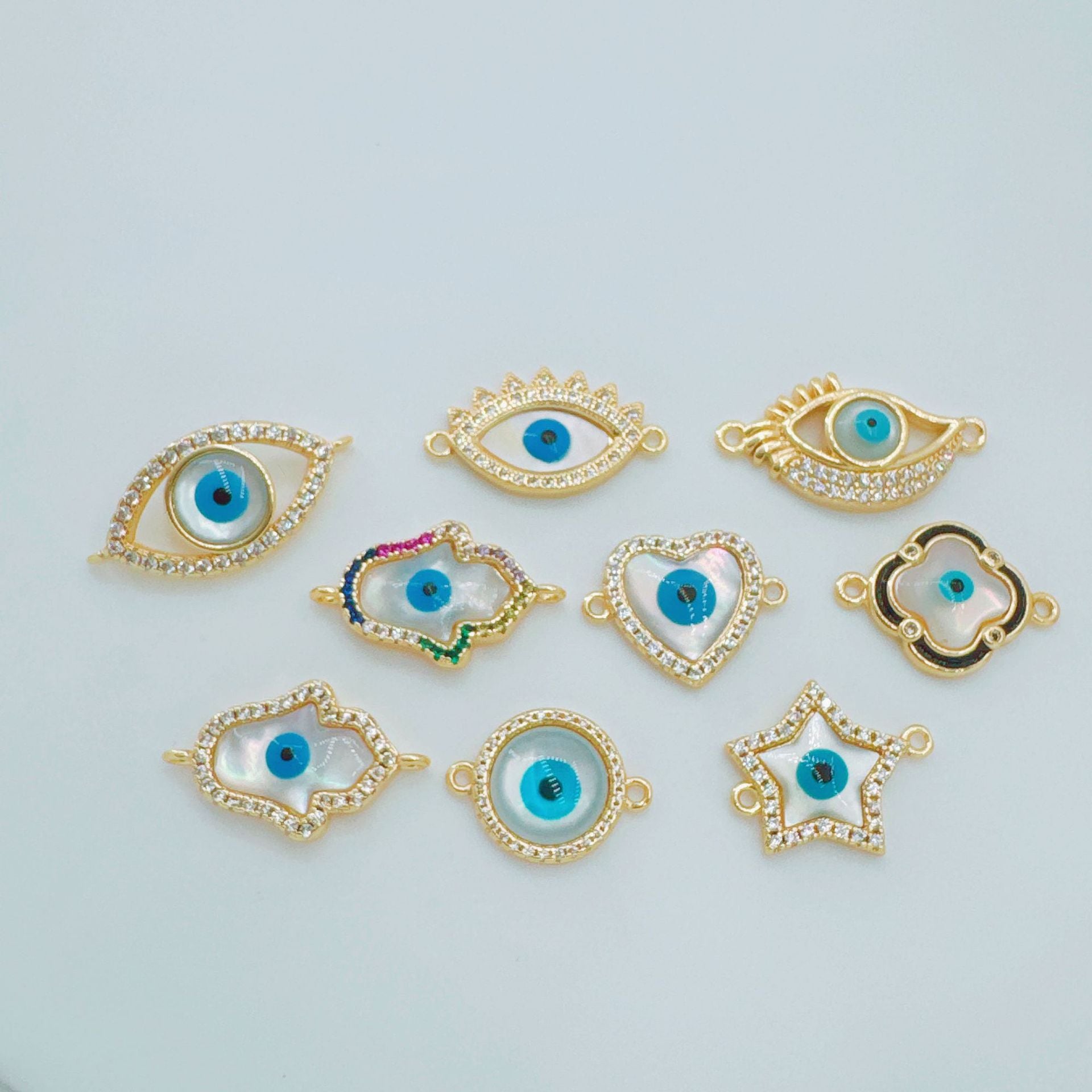 Wholesale Vintage Evil Eye Bracelet Gold Plated Copper Fashion Jewelry Gift for Women