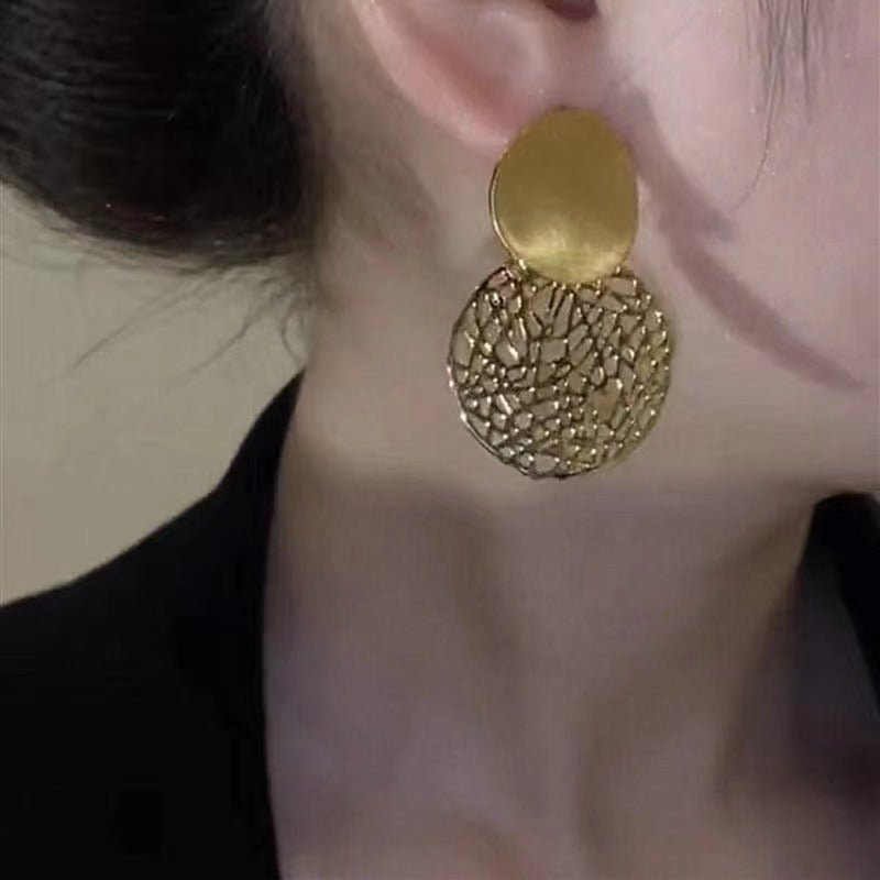 Wholesale Metal Woven Mesh Hoop Earrings